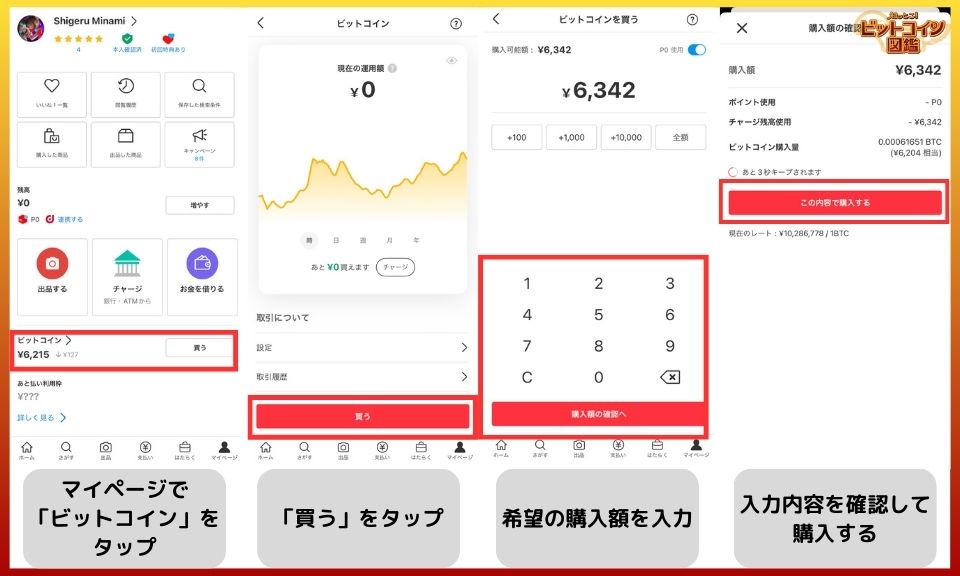 【やってみた】メルカリのビットコイン取引のやり方