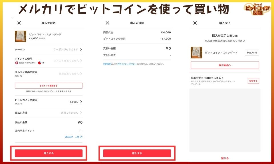 【やってみた】メルカリのビットコイン決済のやり方