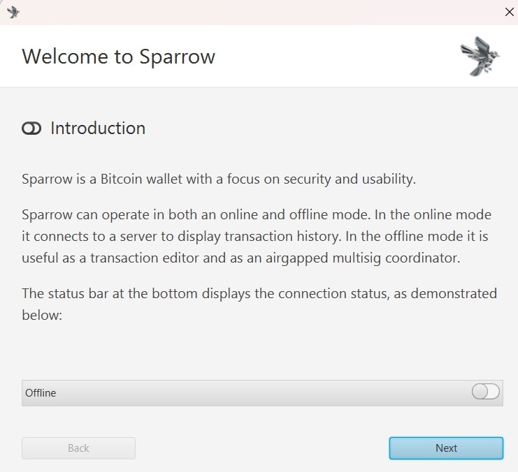 Sparrow wallet